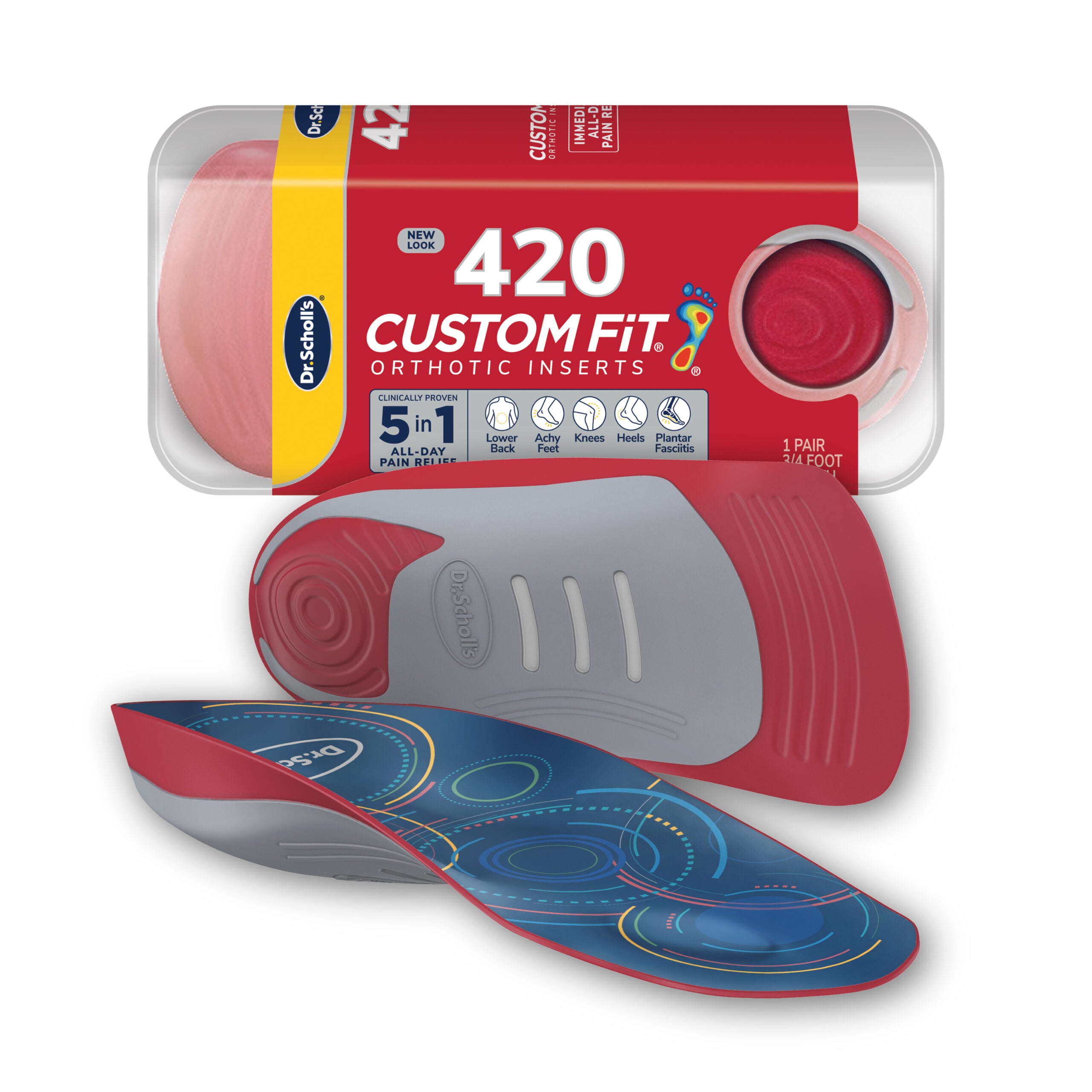 Custom FiT® Pain Relief Orthotic Inserts 3/4 Length - Image 12