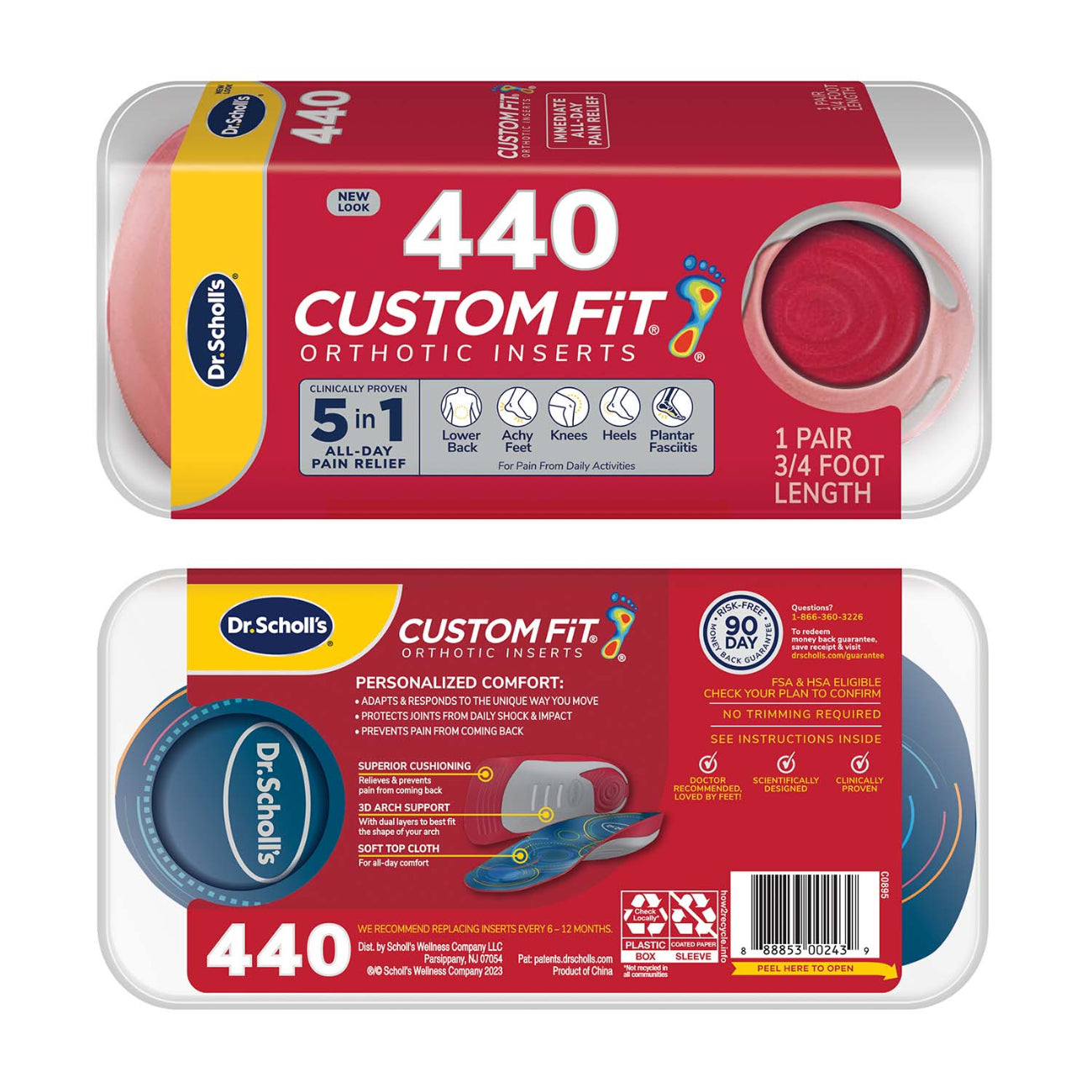 Custom FiT® Pain Relief Orthotic Inserts 3/4 Length - Image 15