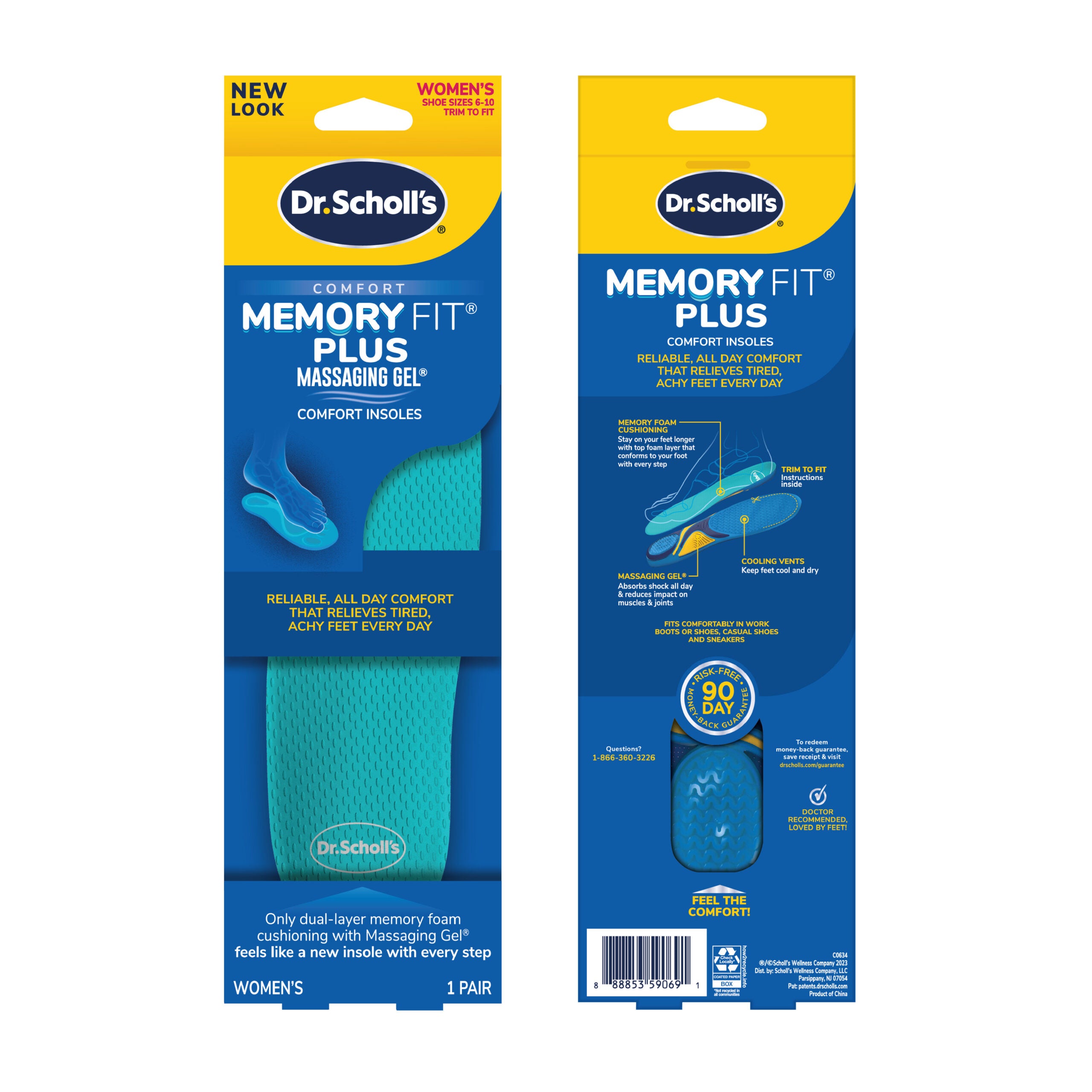 Memory Fit® Plus Massaging Gel® Comfort Insoles - Image 2