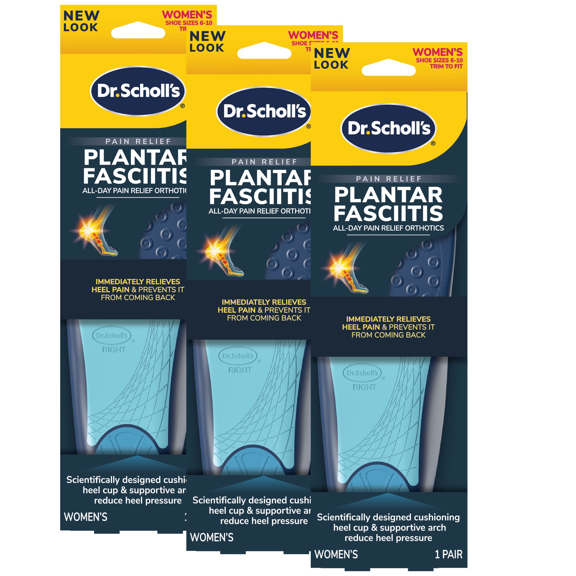 Plantar Fasciitis All-Day Pain Relief Orthotics (3 Pack)