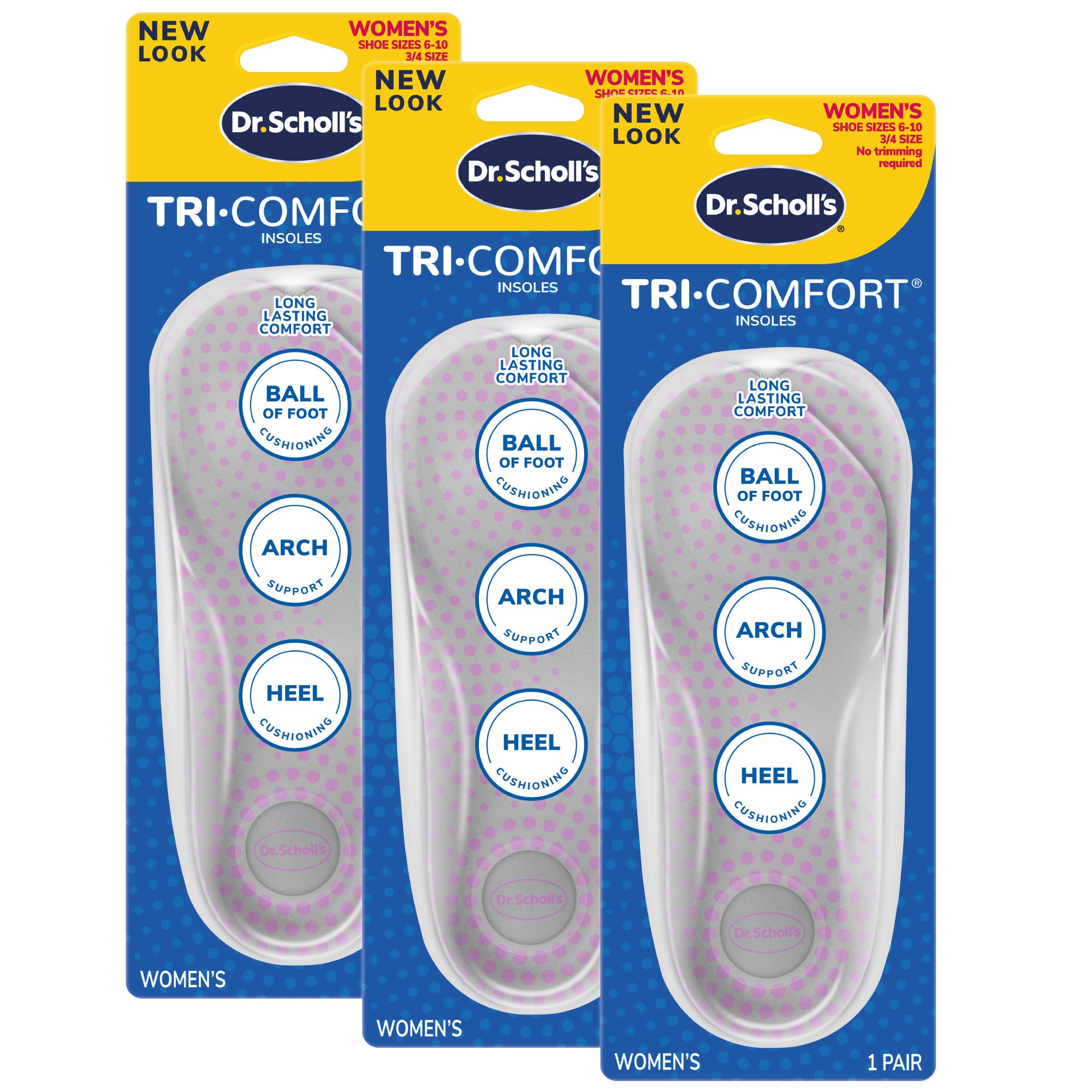 Tri-Comfort® Insoles (3 Pack)