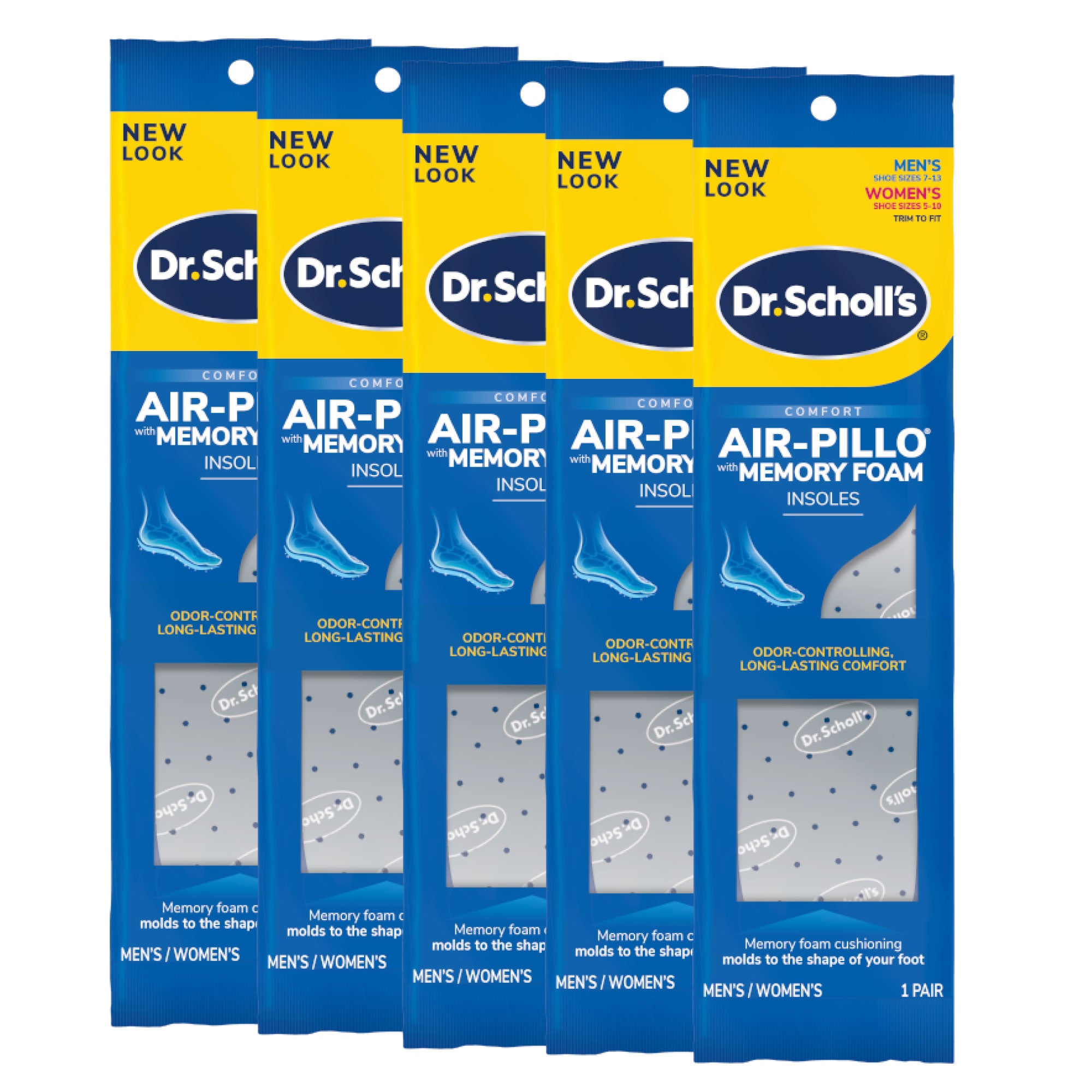 Air-Pillo® with Memory Foam Insoles (5 Pack)